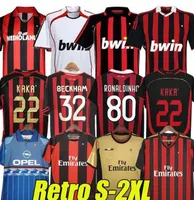 AC Retro Futbol Formaları 1990 2000 2006 2007 2009 2010 2012 Milan Futbol Gömlek Gullit 1988 1996 97 Milans Van Basten Kaka Inzaghi Ronaldinho Vintage Classics Formaları