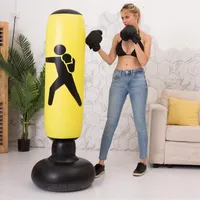 Sand Bag 1 6M Inflatable Boxing Training Vertical Punching Thickening Tumbler Column Sandbag Gym Home Fitness Equipment303u