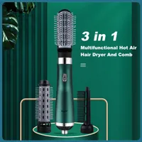 Kıvırcık İradeler Ckeyin 3 1 Saç Kurutma makinesi Negatif İyon Sıcak Hava Fırça Hacimlendirici Styler Downer Com Salon Elektrik Düzleştirici Silindir Körçi W0310