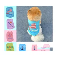 Dog Apparel Tshirt Pet Summer Vests Clothes Breathable Cool Polyester Chihuahua Corgi Outfits For Small Medium Boy And Girl Drop Del Dhbm5