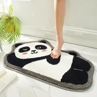 Carpets Door Mats Bathroom Entrance Mat Cartoon Panda Bath Rug Non-Slip Toilet Absorbent Anti-slip