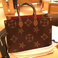M45320 M45321 Top on th eg handbags Women Pu Leather Counter Facs Prand Letter Onthego Handbag حقيبة GM MM Messenger Bag Bage Bage Bage Satchel