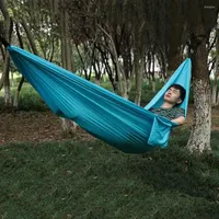 Camp Furniture Camping Hammock For Single 220x100cm Outdoor Hunting Survival Portable Garden Yard Patio Leisure Parachute Swing Travel