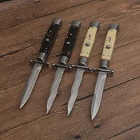 Couteau pliant tactique haut de gamme 10 pouces italien AB Mafia Stiletto couteaux horizontaux D2 lame C81 EDC Tools2052