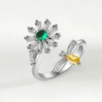 Fidget lękowe pierścionek Pierścień obracający pierścień obrotowy dla kobiet mężczyzn Regulowana biżuteria lęk ułatwia życie