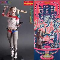 In Stock 30cm Real Clothes Undress Crazy Toys Suicide Squad Sexy Quinn Joker 1 6th Scale Action Figure Toy Doll Gift268R