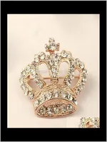 Decorative Garment Crystal For Women Wedding Bridal Shiny Rhinestone Crown Dress Pin Zdms5 Pins Brooches O6Dth9683460