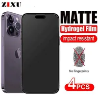 Mobiltelefonfodral 4st Matte Hydrogel Film för iPhone 14 13 12 Pro Max Mini Screen Protectors för iPhone 11 Pro Xs Max X XR 7 8 Plus SE 2022 20 J230310
