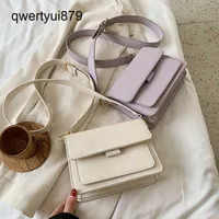 qwertyui879 Totes LEFTSIDE Solid Color PU Leather Crossbody Bags For Women 2020 Summer Simple Fashion Handbags And Purses Female Shoulder Bags 0311/23