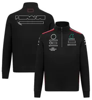 F1 Racing Suit 2023 New Team Sports Sport Sweater Men's Warm meio zíper de camisola de zíper