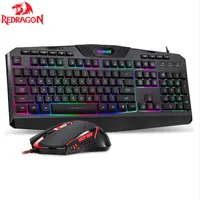 n S101 Wired Gaming Keyboard Mouse Combo RGB Backlit 3200 DPI Keyboard Mouse Set for Windows PC Gamers