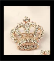 Decorative Garment Crystal For Women Wedding Bridal Shiny Rhinestone Crown Dress Pin Zdms5 Pins Brooches O6Dth6438570