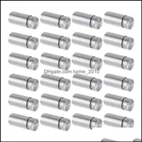 Bath Aessory Set Bathroom Aessories Home & Garden 100 Packs Sign Standoff Screws Stainless Steel Wall Mounts Nail For Gl Artwork A186p