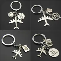 Key Rings 1pc Earth Airplane Keychains No Matter Where Pendant Travel Keyring Friendship Handmade Jewelry Diy Gift For Traveler R230311