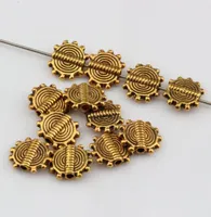 250 stcs Antiek gouden zinklegering tandwiel Spacer Beads 8x10mm voor sieraden maken Bracelet ketting diy accessoires2855604