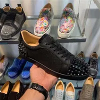 Высококачественные кроссовки 2022 Bottoms Casual Shoes Women Mens Mens Masday Designer Luxurys Loafers Spikes Party Flat Big Lose Leather Trainers 6p20