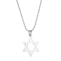 Подвесные ожерелья Звезда Давида Ожерелье Shield Гексаграмма шесть очков Амулетная религия Символ Израиль еврейские украшения
