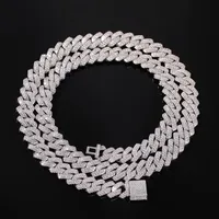 13mm Straight Edge Cuban Chain Micro Pave Cubic Zircon Mixed Luxury Bling Full Iced Out Hip hop Jewelry311s