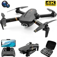Intelligent Uav V4 Rc Drone 4k HD Wide Angle Camera 1080P WiFi fpv Drone Dual Camera Quadcopter Realtime transmission Helicopter Dron Gift Toys 230310