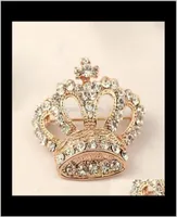 Decorative Garment Crystal For Women Wedding Bridal Shiny Rhinestone Crown Dress Pin Zdms5 Pins Brooches O6Dth2253002