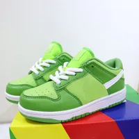 2023 Kids Shoes Green Black White Panda Stunky Athletic Outdoor School School Boys Girls Disual Sneakers Children Walking Toddler Sports Youth Dunks Trainers