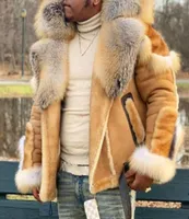Men039s Jackets Faux Leather Plush Fur Coats Men One Boor Collar Coat Man Casaco Feminino Ropa Vintage Harajuku Plus Tamaño 48977280