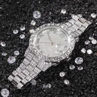 Mens Watch Full Diamond High Quality Iced Out Watch New Fashion Hip Hop Punk Gold Silver Watch298Y