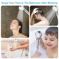 Universal Shower Head High Pressure Rain Bath Showers Adjustable Water Saving Showerhead Luxury For Home El Bathroom Sprayer Acces2542