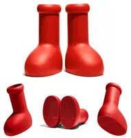 MSCHFレインデザイナーアストロボーイブーツランニングトレーナー男性女性高品質の大きな赤いブーツ厚い底部ノンスリップブーツメンズラバープラットフォームブーティーサイズ36-44