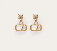 Womens Brand Stud Earrings Copper Charm Design Jewelry Earrings 18 Gold-plated Girl Love Pearl Earrings Luxury European Brand Accessories Fashion Couple Family