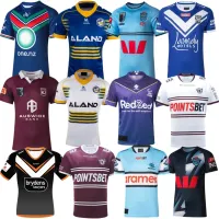 2023 Maglie di rugby Bulldogs 22 23 Cronulla Sutherland Sharks Eels Wests Tigers Sea Eagles NSW Blues Qld Maroons Melbourne Storm Home Away Size S-5xl Shirt