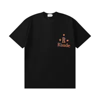 Rhude t shirts For Men Rhudes Designers For Men Tops Letter Summer Tshirts Clothing Short Sleeved Tshirt US Size Tees