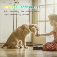 Cat Collars & Leads 1pc Dog Pulling Strap Collar Harness Rainbow Chain