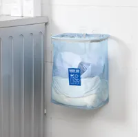 Организатор инструмента Оптовая складная настенная настенная настенная висящая корзина для хранения в ванной комнате грязная одежда корзина