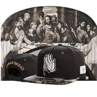 En yeni varış cayler oğulları mola ekmek tanrı dua snapback kapakları erkekler hip hop beyzbol şapkaları kemik268c