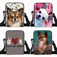 Evening Bags Cute Dog Chihuahua Print Shoulder Bag Women Handbags Ladies Kawaii Crossbody Girls Messenger Small Satchel Bookbag GiftEvening