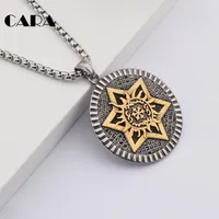 the new 2017 lucky star man necklace six-pointed star studded club street dance hip hop necklace pendant necklace295y