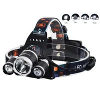 جديد 5000 LUMEN 3X XM-L 3T6 LED BIKE Light Headlight Head Head Traint