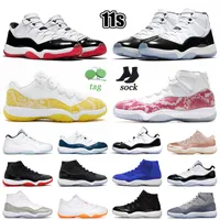 2023 Fashion basketball shoes j11 Yellow Snakeskin jumpman 11 High og White Bred Concord High 45 Rose Gold men women outdoor trainers Pink Snakeskin Cherry Dolphins