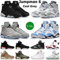 2023 men 6 6s basketball shoes Cool Grey Chrome Metallic Silver UNC White Black Infrared Bordeaux Georgetown Carmine mens women trainers sports sneakers