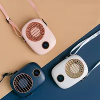 Ventilador do pescoço portátil Mini Fãs USB 5V Cooler de ar recarregável Ventilador Small Travel Viagem Handheld Electric Fan Silent Cooling for Home277J