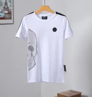 플레인 베어 티셔츠 남성 디자이너 Tshirts 라미네스톤 두개골 남자 Tshirts 클래식 고품질 힙합 스트리트웨어 Tshirt 캐주얼 Top6234988