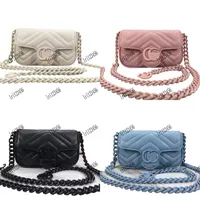 Luxurys Designer Tassen Handtas Hoogwaardige vrouwen Fashion Marmont Classic 4 Color Crossbody Real Echte Tote Bag Leather met serienummer Freeee schip