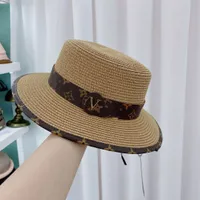 Designer Straw Hat Luxury Gentleman Caps Luxury Wide Brim Hats Top Quality Men e Women's Sun