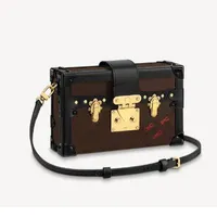 Fashion Brand Mini Retro Cosmetic Bags Case Petite Malle Women Handbag Luxurys Designers Purse Lady Makeup Handbags 19 5 12 5cm BA319z