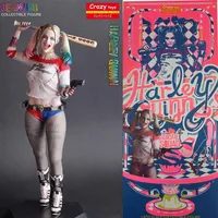 In Stock 30cm Real Clothes Undress Crazy Toys Suicide Squad Sexy Quinn Joker 1 6th Scale Action Figure Toy Doll Gift299L