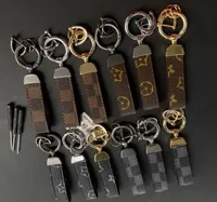 Luxury Keychain Cartoon Dog Pattern Pu Leather Car Fashion Accessories Key Ring Lanyard Key Wallet Chain Rope Chain