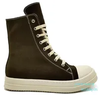 Отсуть обувь рик черный толстый дно увеличить темные Owens Mens Canvas Casual Short Boot