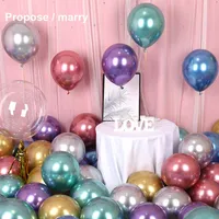 Party Decoration Y10-Inch Thickened Metallic Rubber Balloons Wedding Party Decoration Metallic Chrome Balloon Y2303