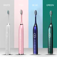 Smart 10 режимов Sonic Electric Toothbrush USB Перезаряжаемая ультразвуковая зубная щетка отбеливание 5 10 Замена головки водонепроницаемое 2260b